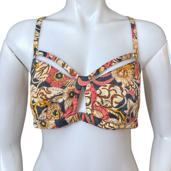 Anthropologie Pilcro Printed Surf Bra Top Size Small - Picture 1 of 10